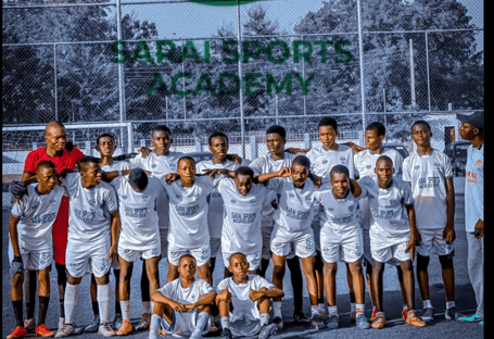 Sahel Sports Academy squad and coaching staff team photo